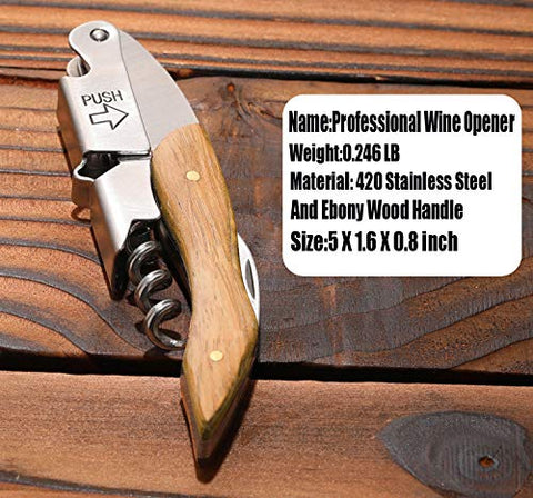 Kit-Home sacacorchos profesional abre vino y cervezas con cortador de aluminio, útil en servicio.