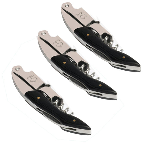 Kit-Home Sacacorchos profesional, conjunto de tres para camareros, ideal para bares.