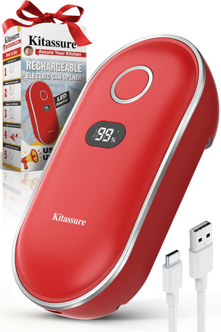 Kitassure abre-latas sin mano con un solo toque, ideal para facilitar la cocina.