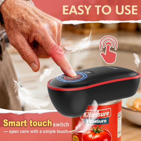 Pantalla LED del abrelatas Kitassure para seguir el progreso.