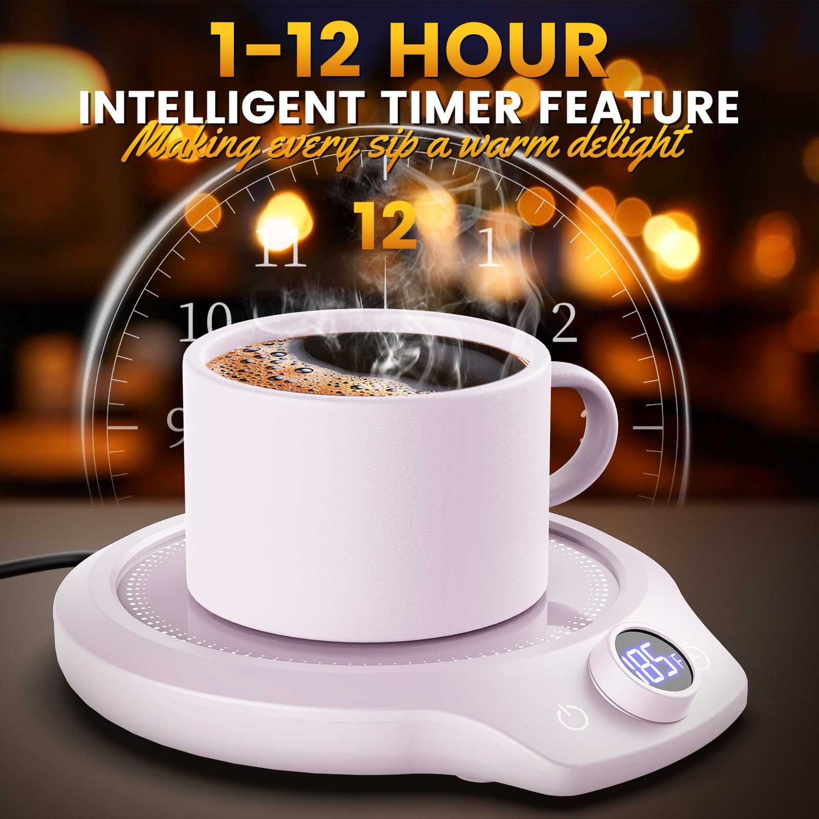 KitchekShop calentador de taza compatible con cerámica, vidrio y termo