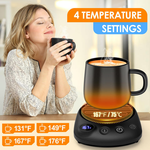 KitchekShop Calentador de tazas: cuatro ajustes de temperatura para bebidas.