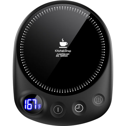 KitchekShop Calentador de tazas con calor rápido para café y té en la mesa.
