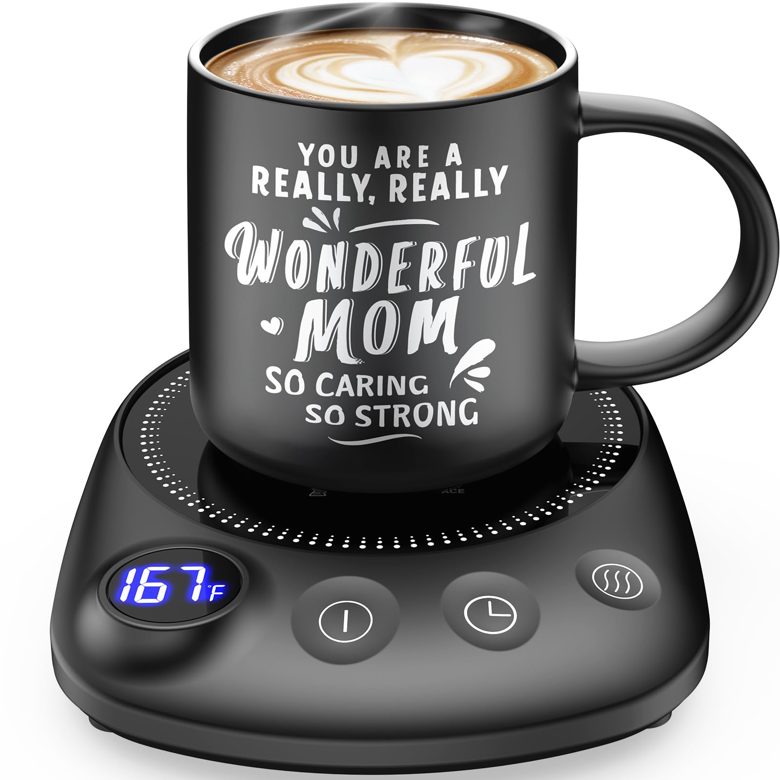 KitchekShop Calentador de tazas rápido para café mantiene la bebida en su temperatura ideal.