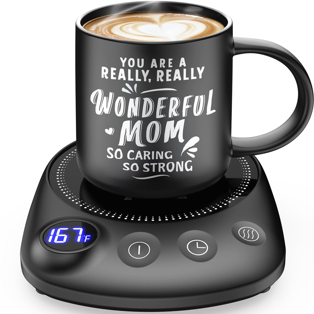 KitchekShop Calentador de tazas rápido para café mantiene la bebida en su temperatura ideal.