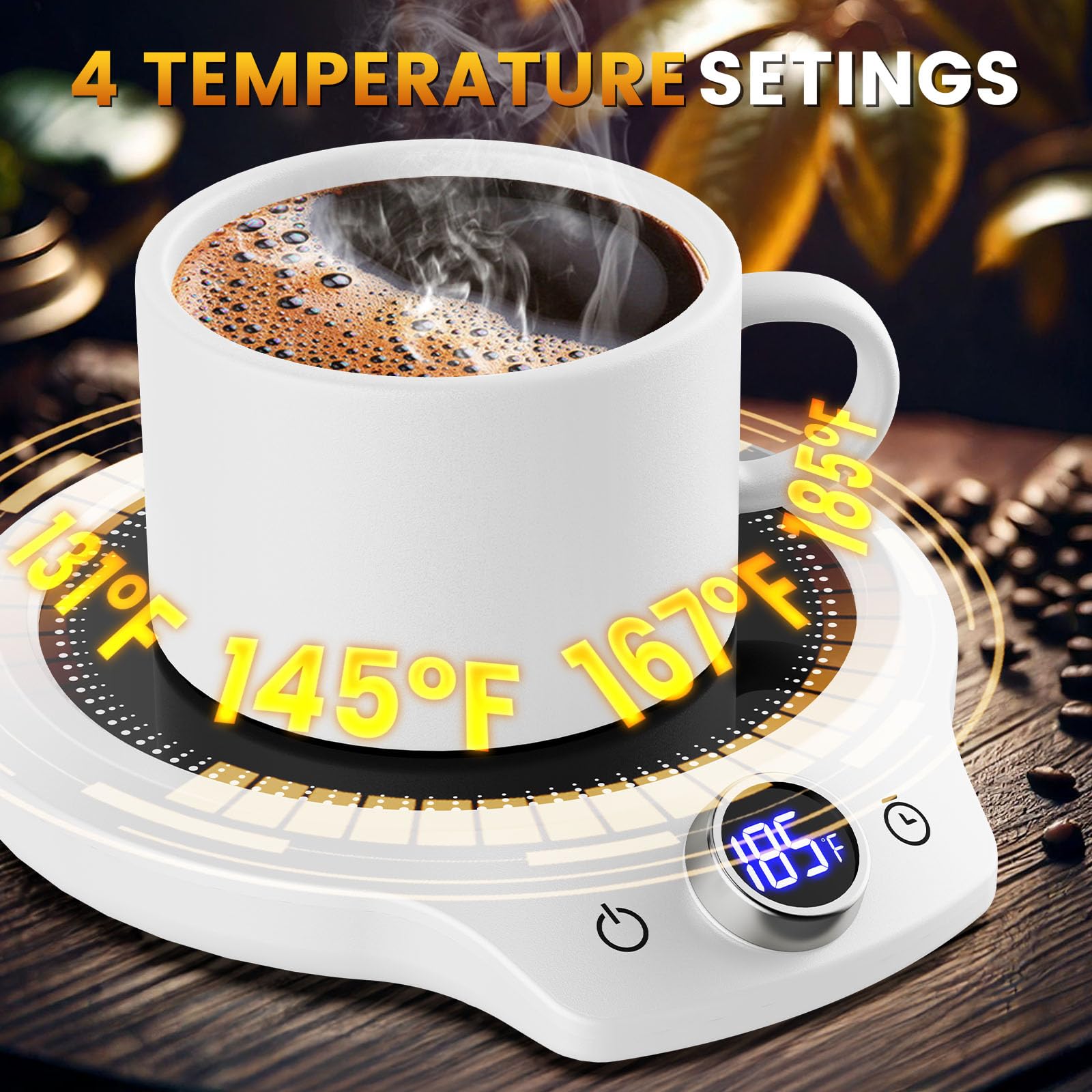 KitchekShop placa calefactora: base estable para calentamiento uniforme de la taza.