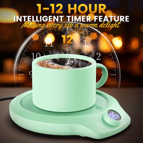 KitchekShop placa calentadora de 4.5 pulgadas se adapta a tazas diversas.