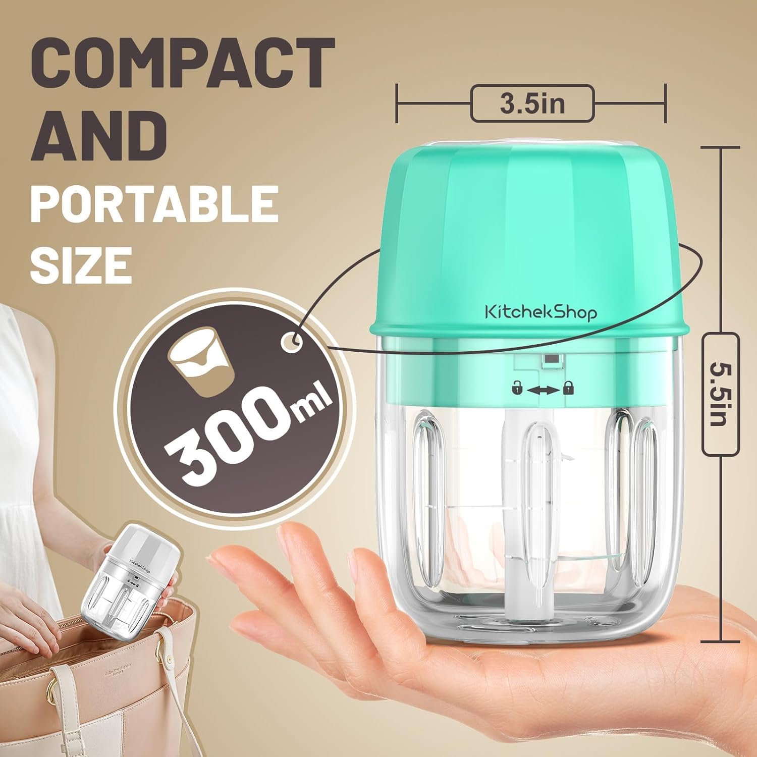 KitchekShop recipiente de PP apto para alimentos de 350 ml