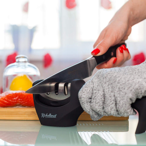KITCHELLENCE kit de afilado de cocina completo para chefs caseros