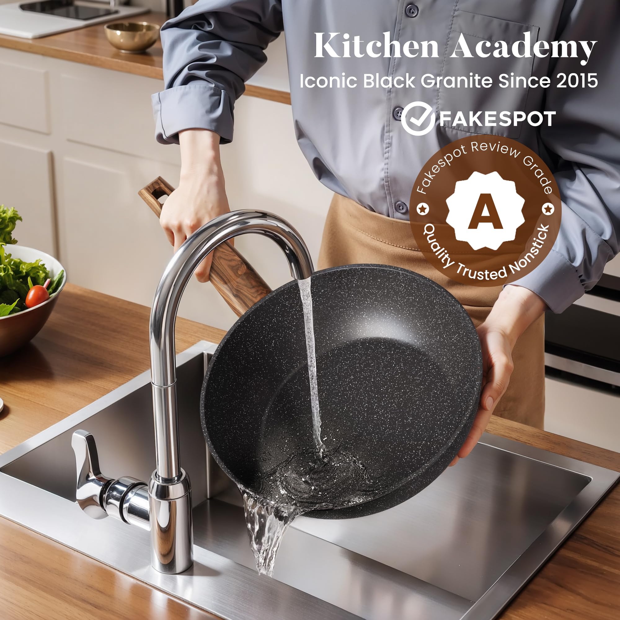Cazuela con tapa 3qt Kitchen Academy para guisos