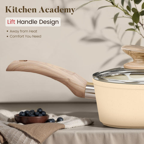 Kitchen Academy cazuela-5-litros-tapa para porciones grandes y dorado