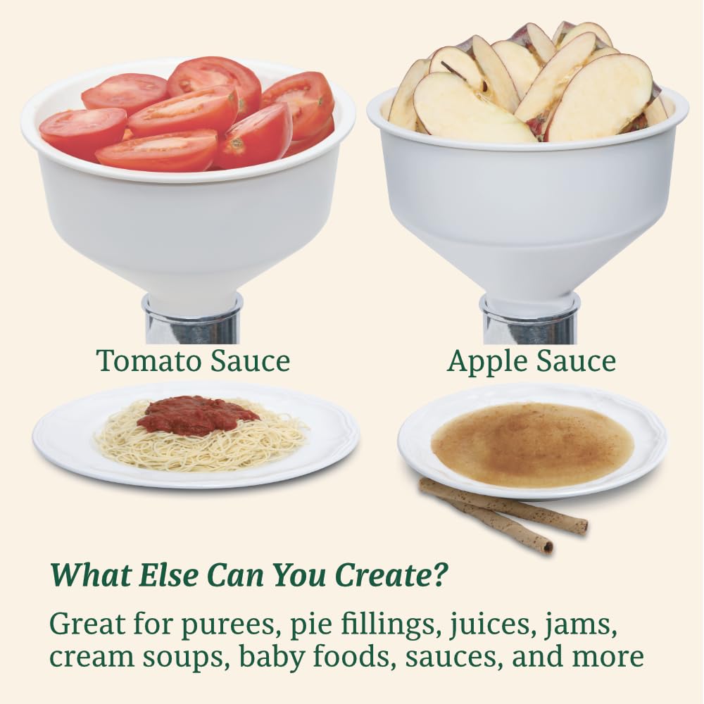 Johnny Apple Sauce Maker con kit de accesorios opcional para ampliar usos
