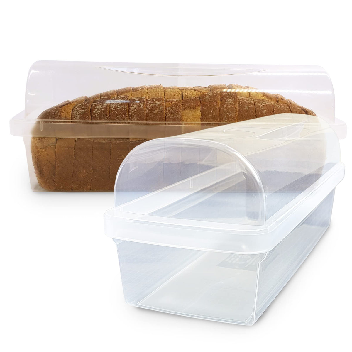 Kitchen Discovery Contenedor pan transparente facilita conservar pan fresco.