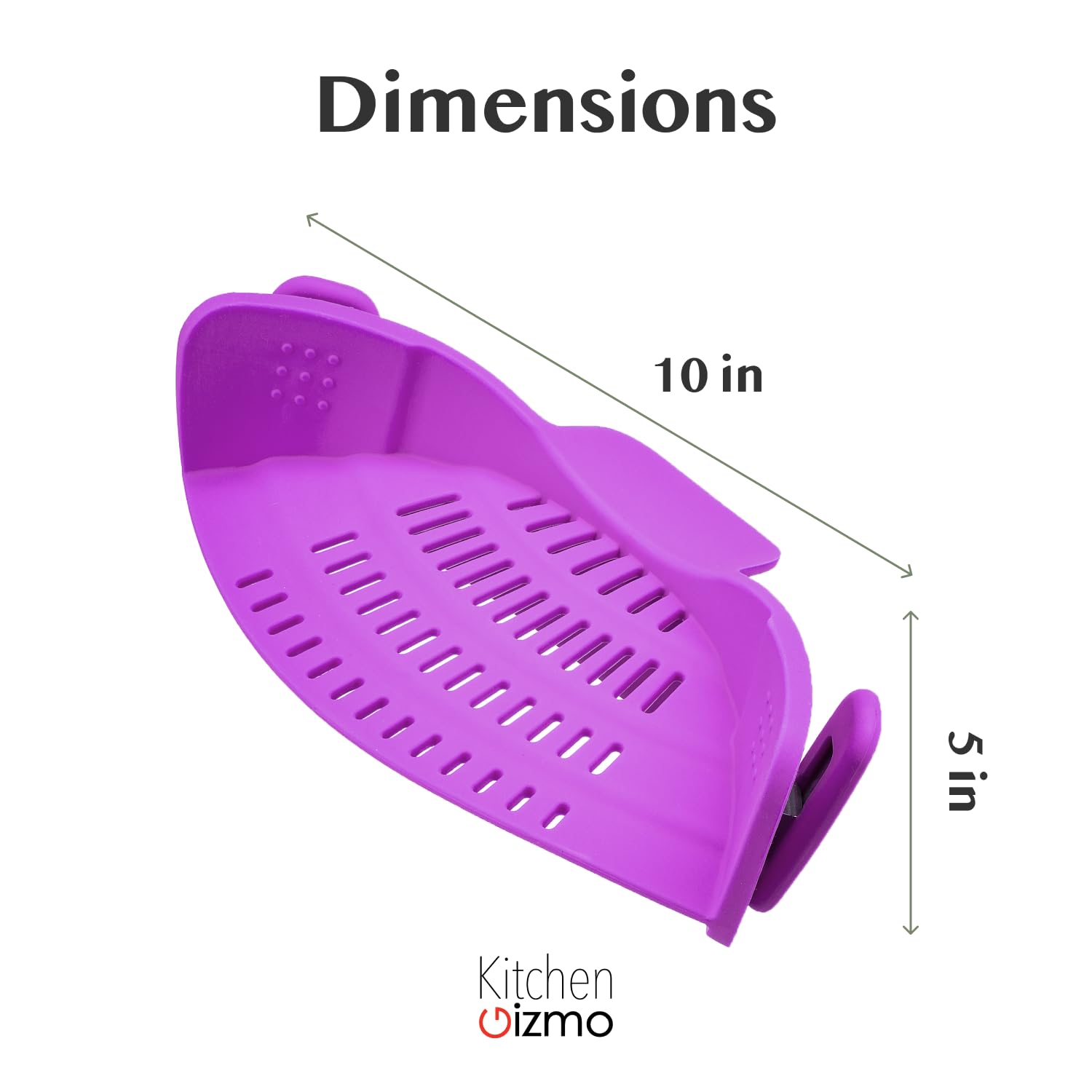 Kitchen Gizmo Snap N Strain, silicona morada resistente al calor