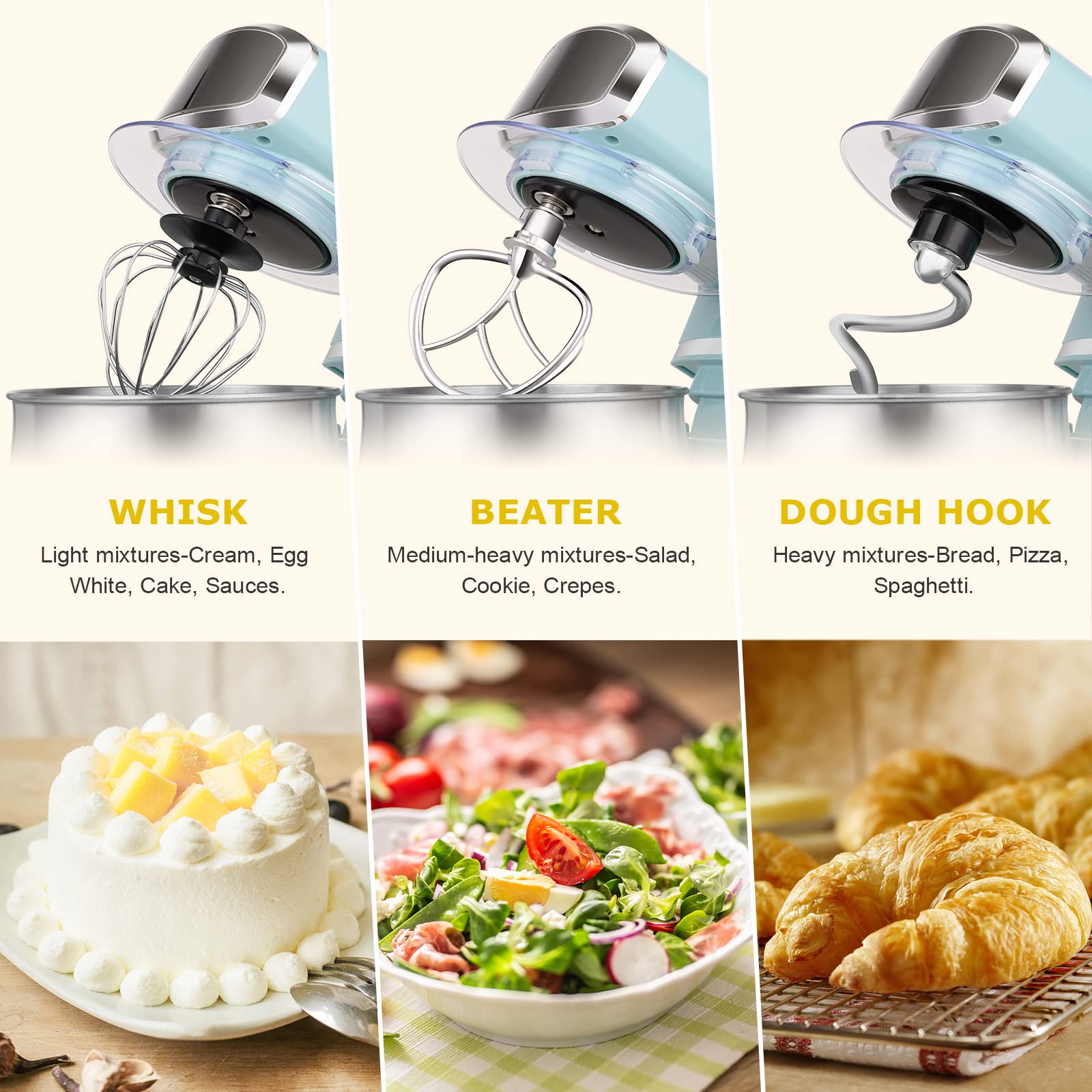 Kitchen in the box: Seis velocidades para batidos, masas y mezclas uniformes.