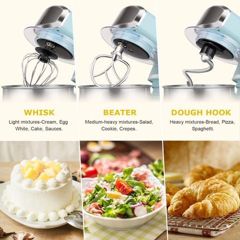 Kitchen in the box: Seis velocidades para batidos, masas y mezclas uniformes.