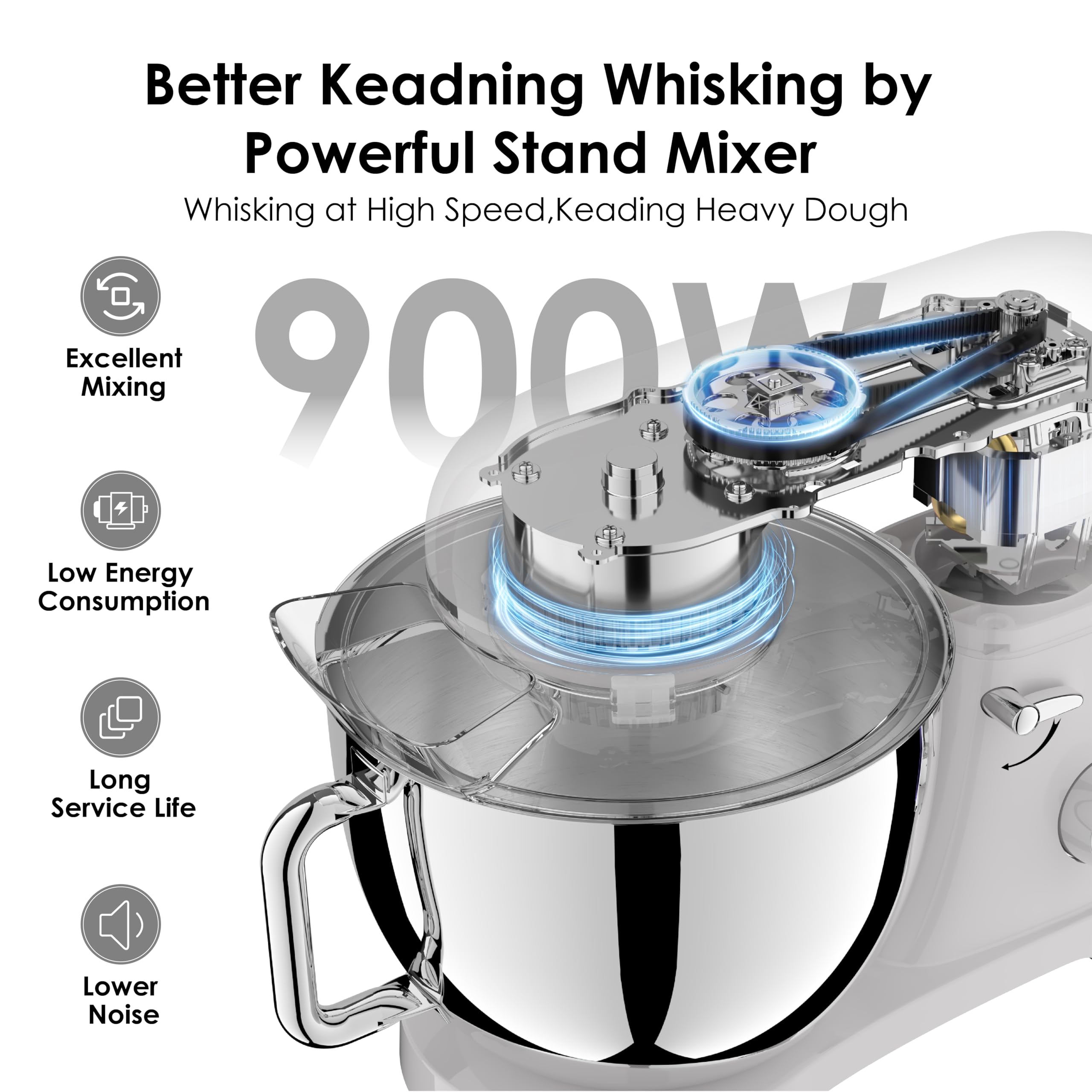 Kitchen in the box cuenco acero inoxidable 6,5 litros para mezclas abundantes
