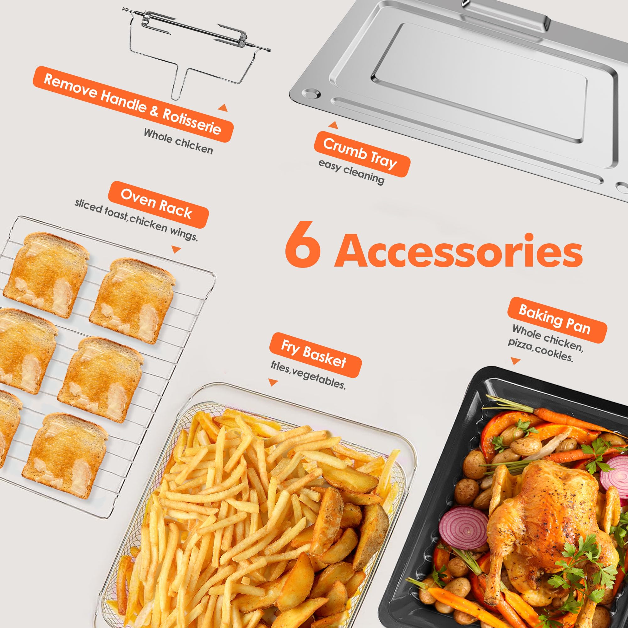Kitchen in the box: circulación de aire 360° para dorar y reducir grasa