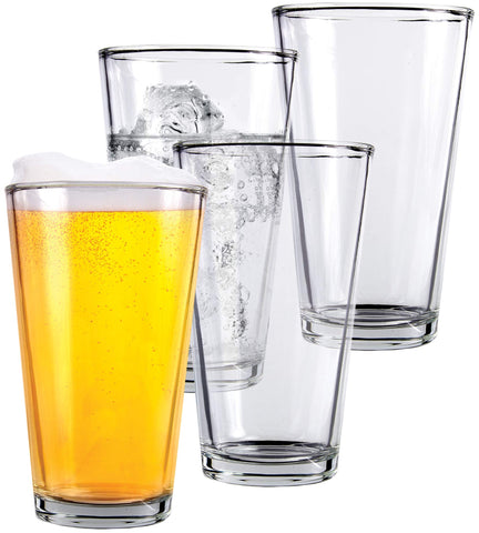 Vaso Kitchen Lux pint de 16 onzas, conjunto de 4, perfecto para cerveza y cócteles.