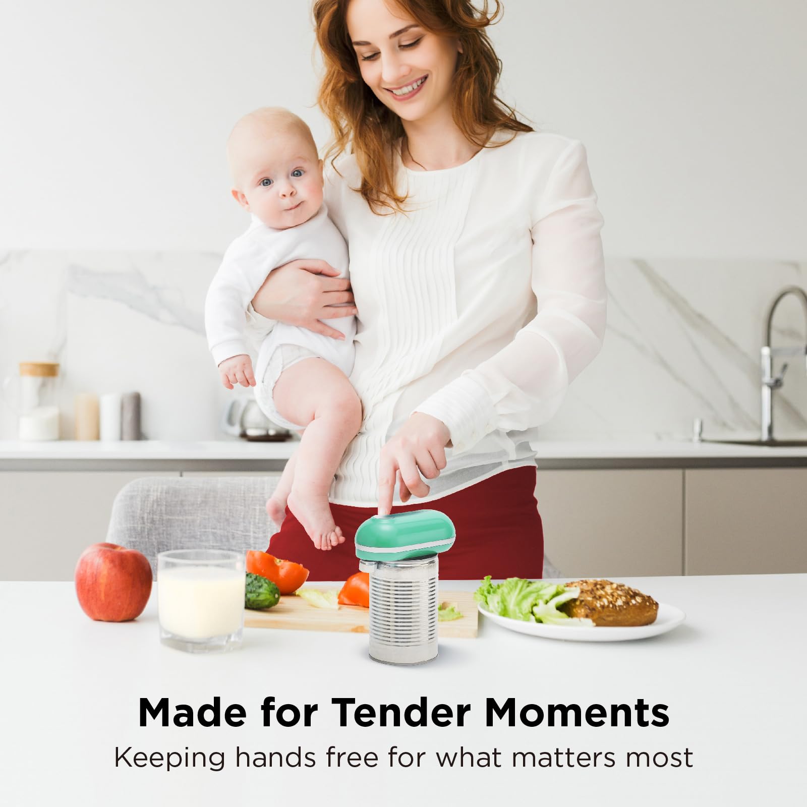Kitchen Mama Mini Plus uso en casa y viaje, sin cables para mayor libertad.