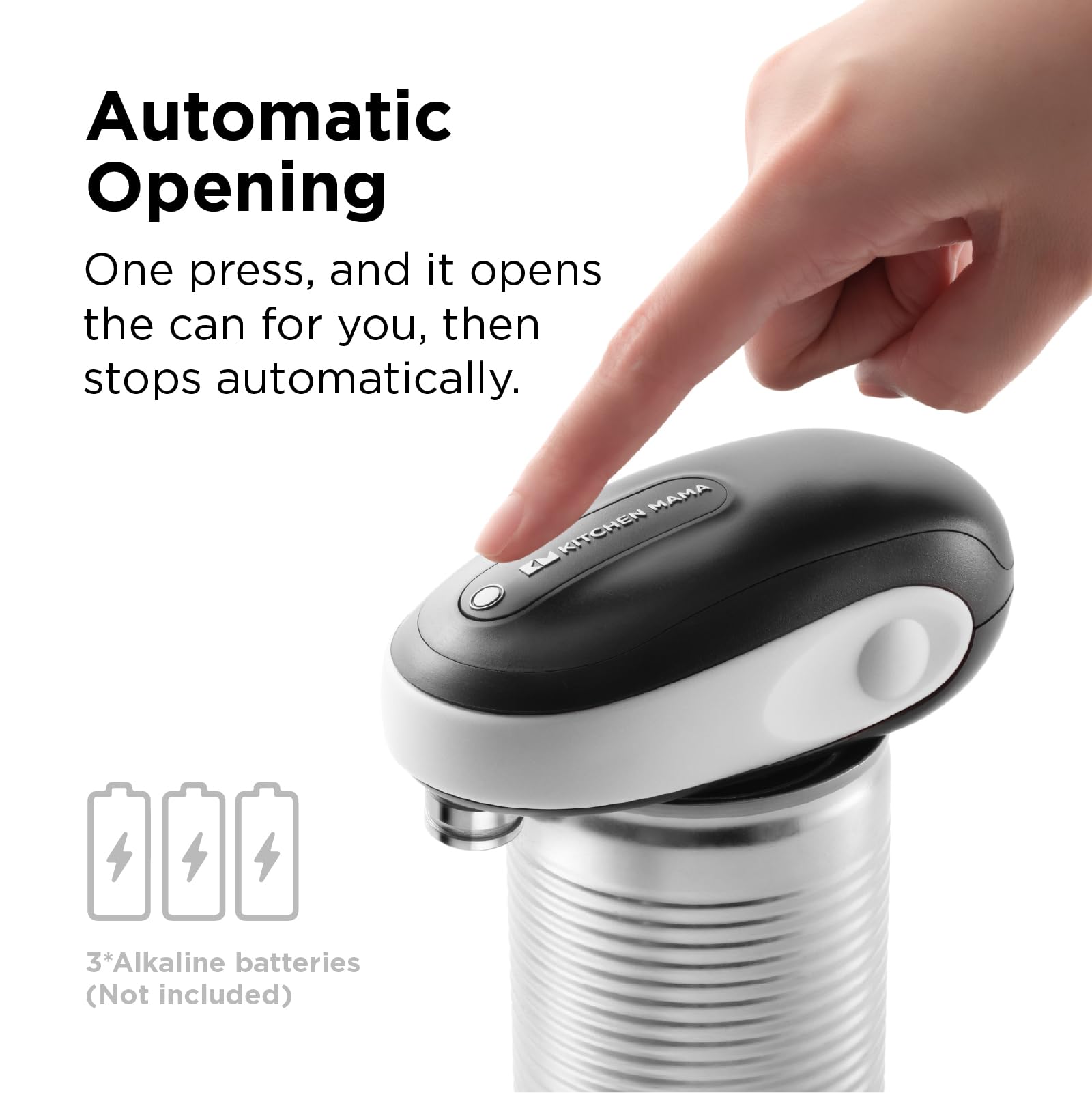 Kitchen Mama One-To-Go ofrece corte limpio con bordes suaves para mayor seguridad.