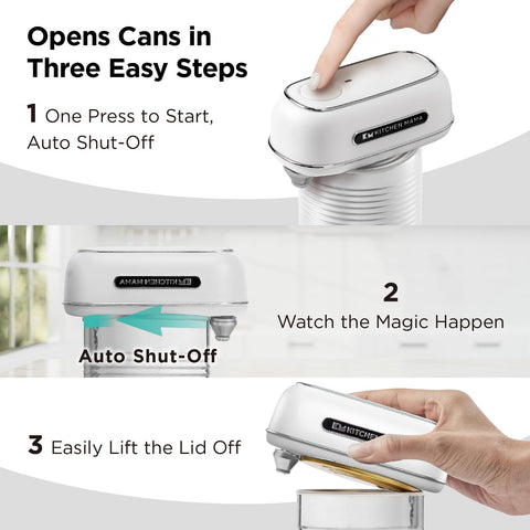 Kitchen Mama Orbit One ofrece borde suave para evitar cortes durante la apertura.
