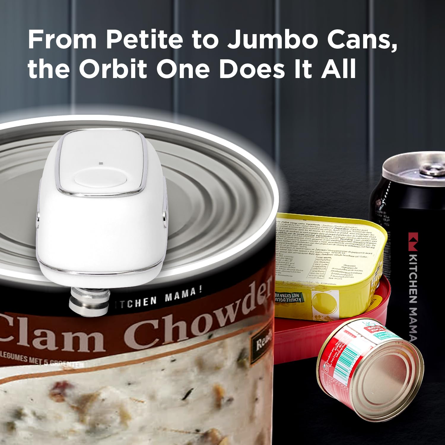 Kitchen Mama Orbit One incluye una caja de almacenamiento para ordenar accesorios.