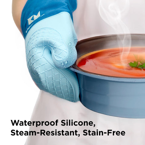 Fácil limpieza y gran durabilidad con silicona UltraShield de Kitchen Mama.