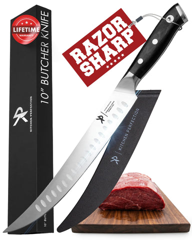 Kitchen perfection cuchillo de carnes de 10 pulgadas para cortes limpios y precisos.