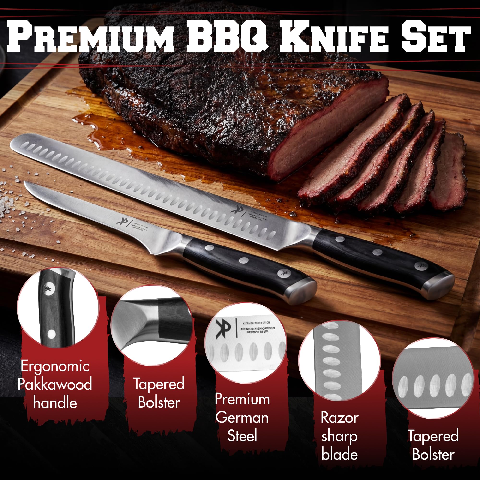 Kitchen perfection borde Granton en brisket para cortes suaves sin resistencia