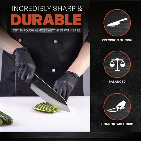 Hoja amplia del cuchillo Kitchen perfection lista para picar y cortar