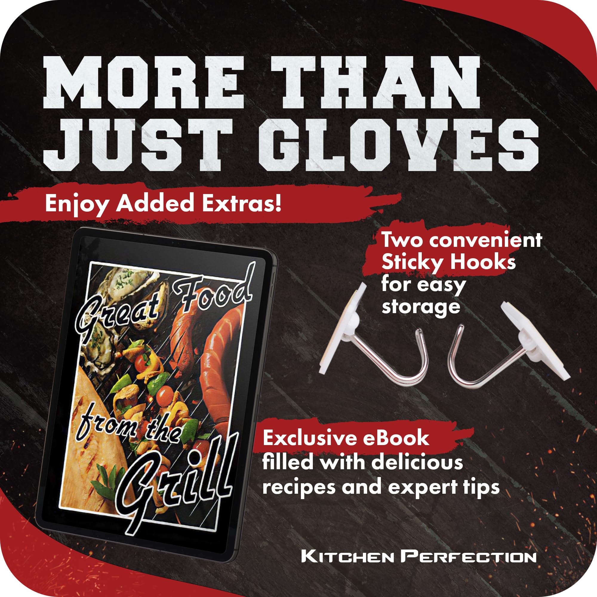 Guantes Kitchen Perfection: uso exterior en barbacoa y smoker