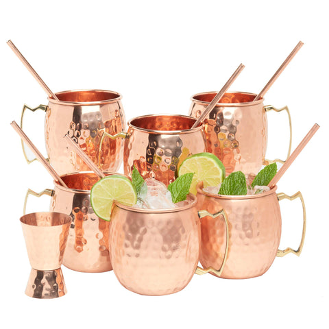 Copas de cobre de Kitchen Science, acabado pulido, para una experiencia de bar elegante.