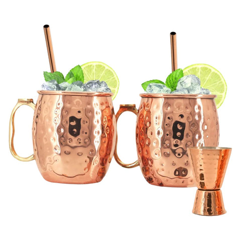 Kitchen Science Taza Moscow Mule con recubrimiento lacado y brillo duradero