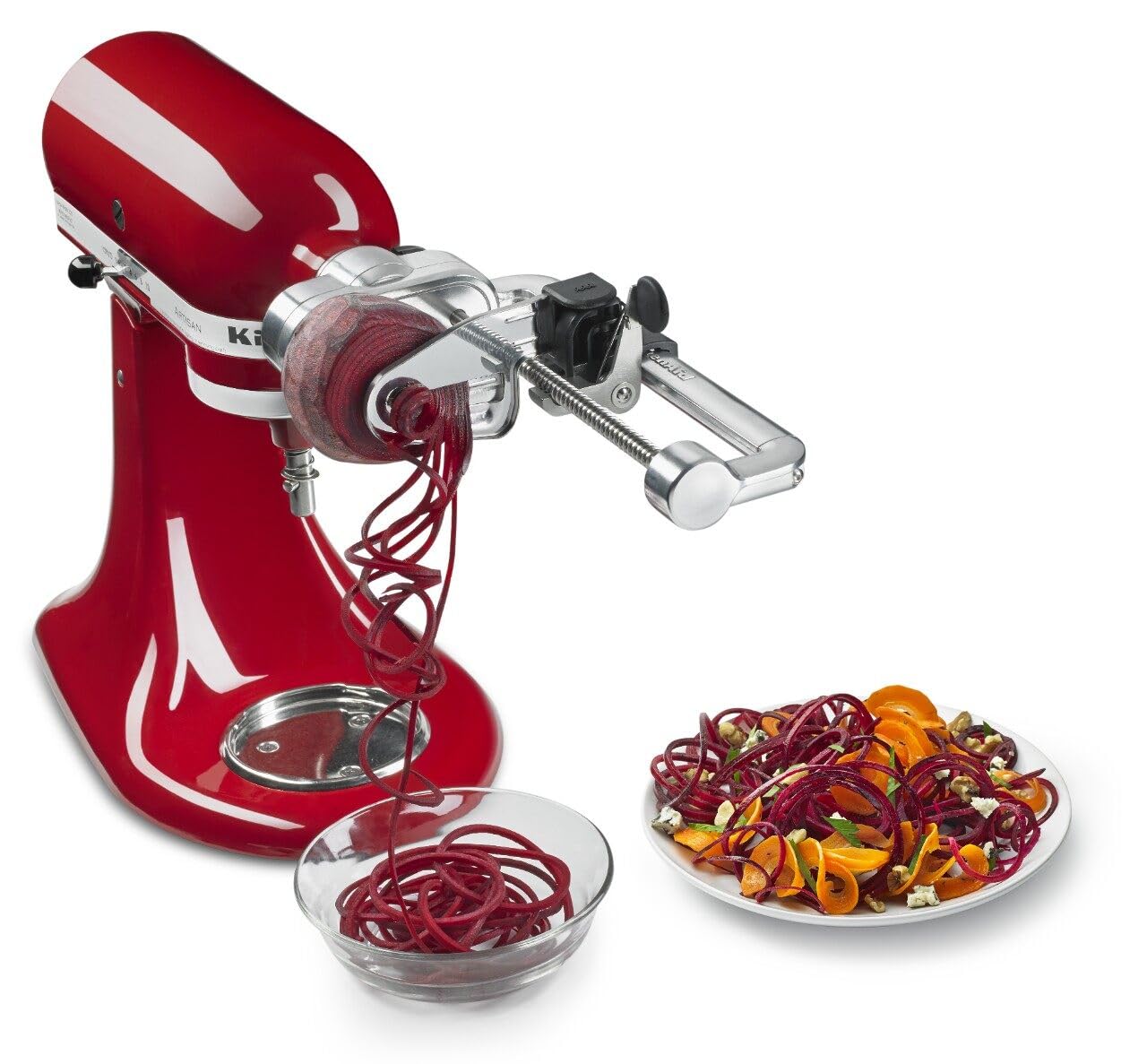 KitchenAid Spiralizer Plus blades organized in their case