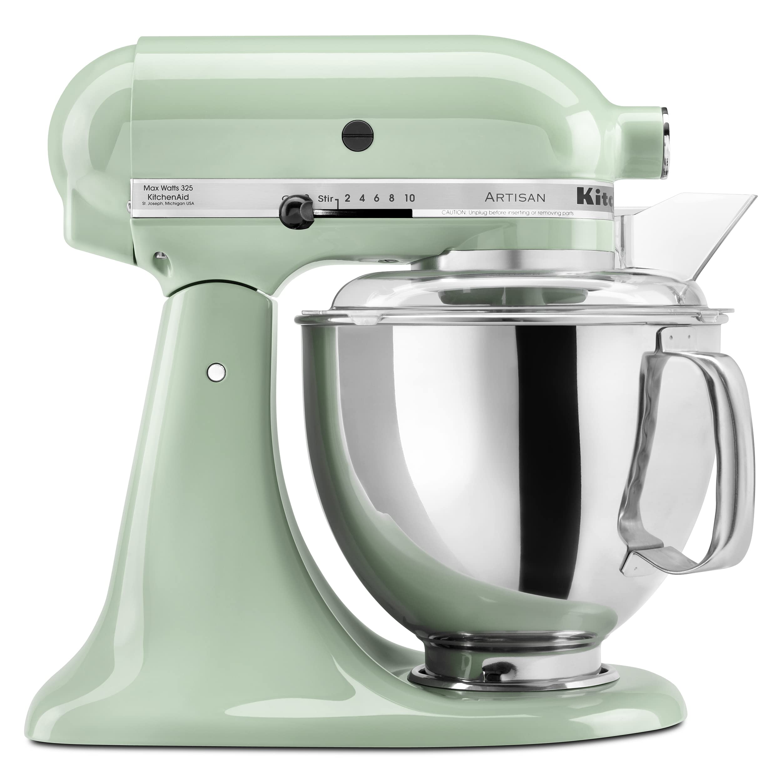 KitchenAid Artisan 5 cuartos, cabezal abatible con escudo vertido para verter sin goteos