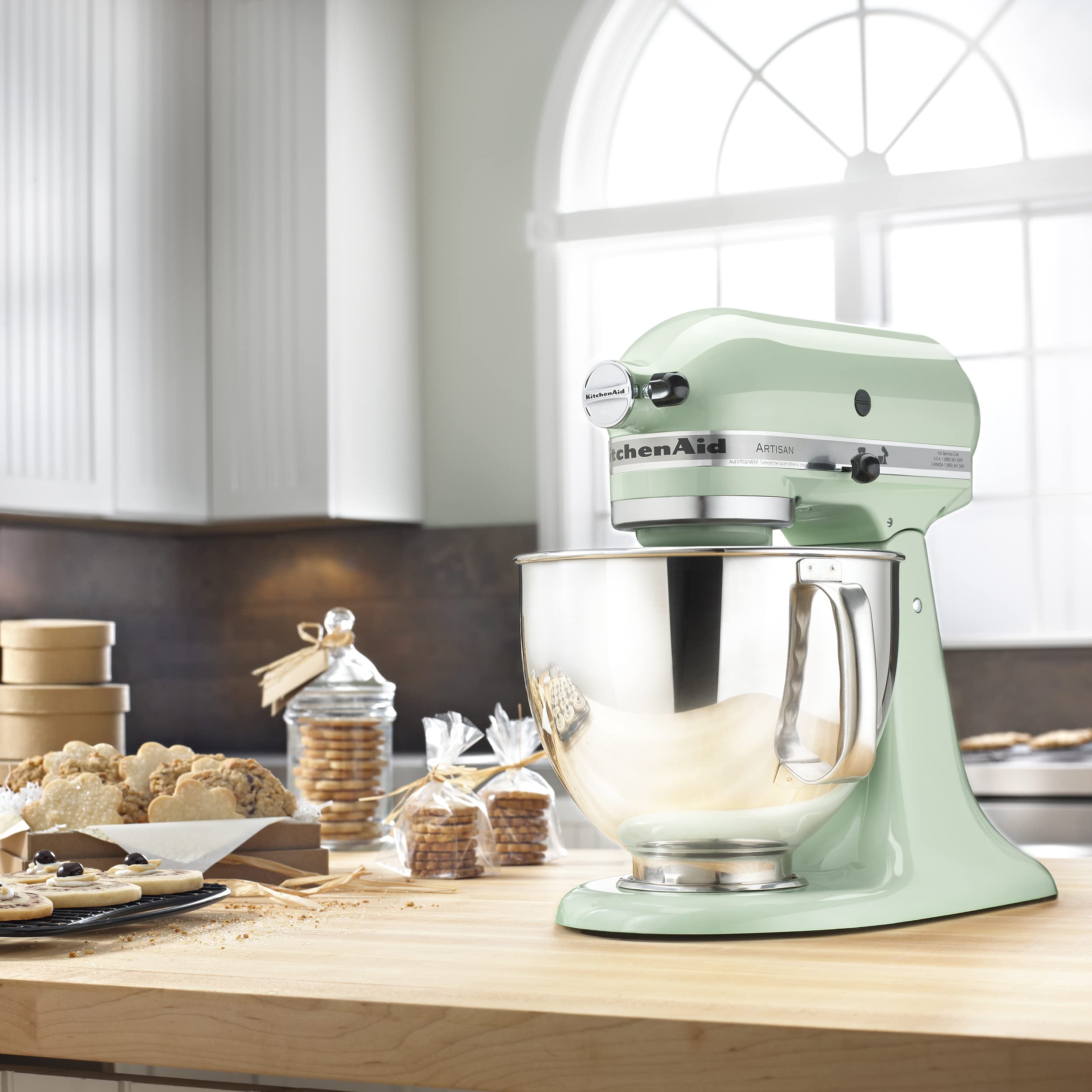KitchenAid Artisan 5 cuartos, escudo vertido que facilita verter sin derrames