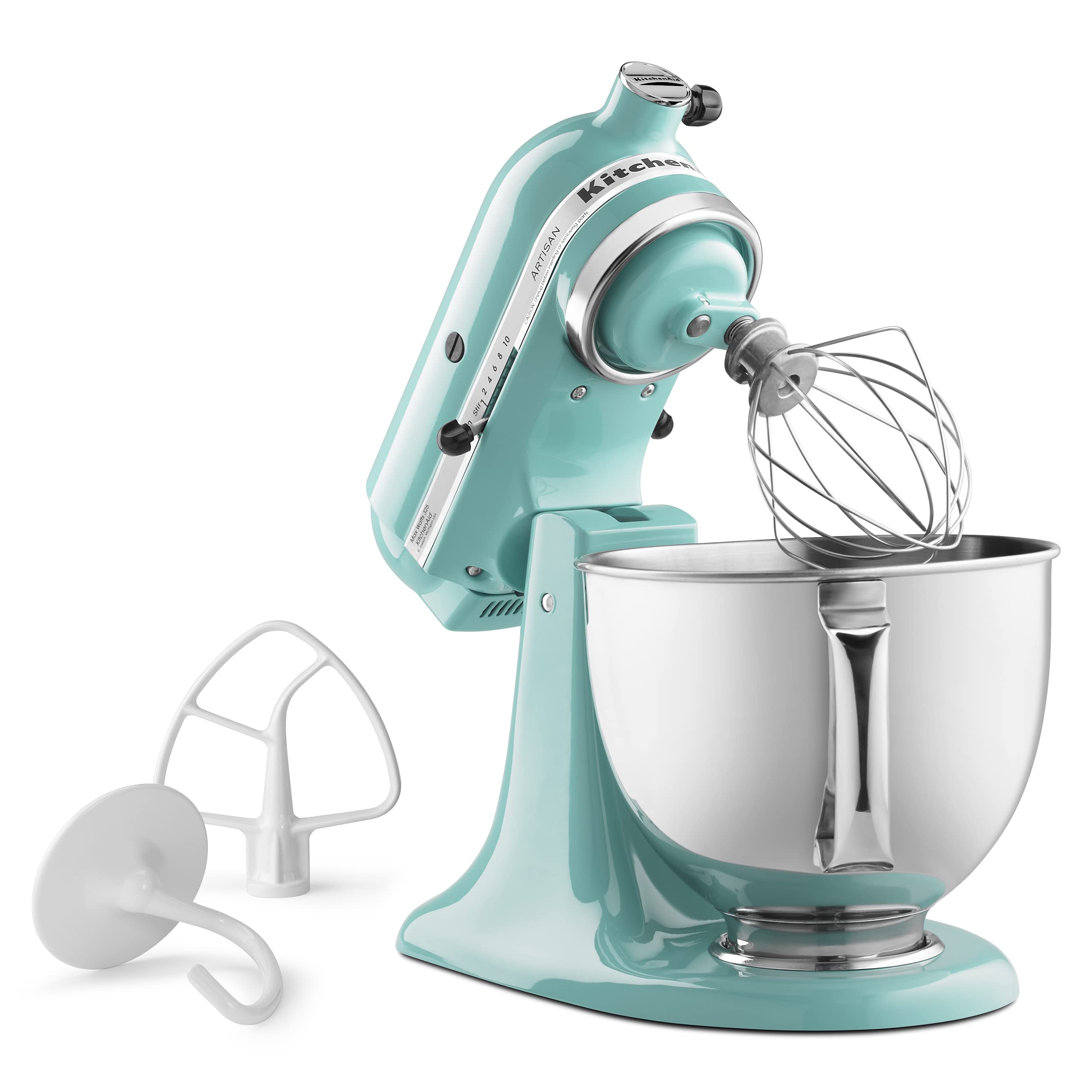 KitchenAid Artisan 5Qt cabezal inclinado facilita añadir ingredientes durante la mezcla