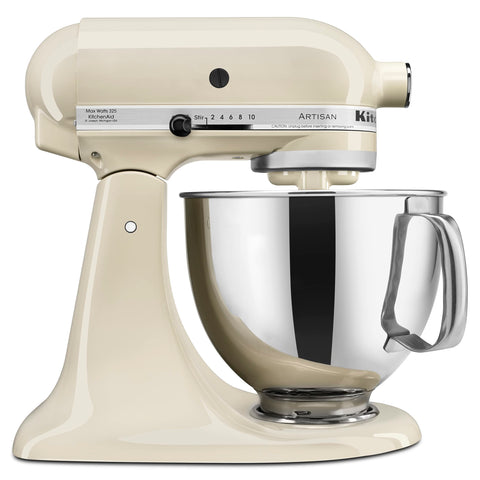 KitchenAid Artisan Mezclador Almendra Crema con tazón de acero inoxidable para masas