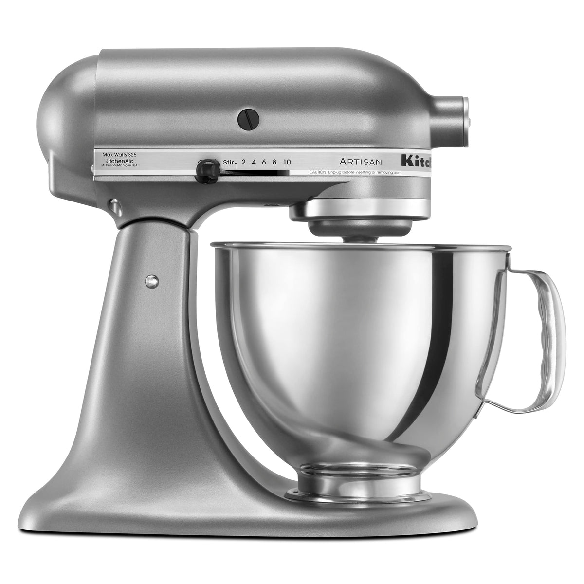 Batidora KitchenAid Artisan de 5 cuartos con cabezal inclinable y escudo de vertido para verter sin salpicaduras