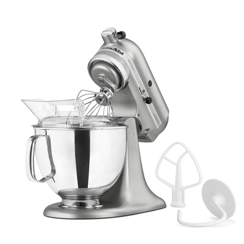 Mezcladora KitchenAid Artisan plateada Contorno para repostería y masas uniformes