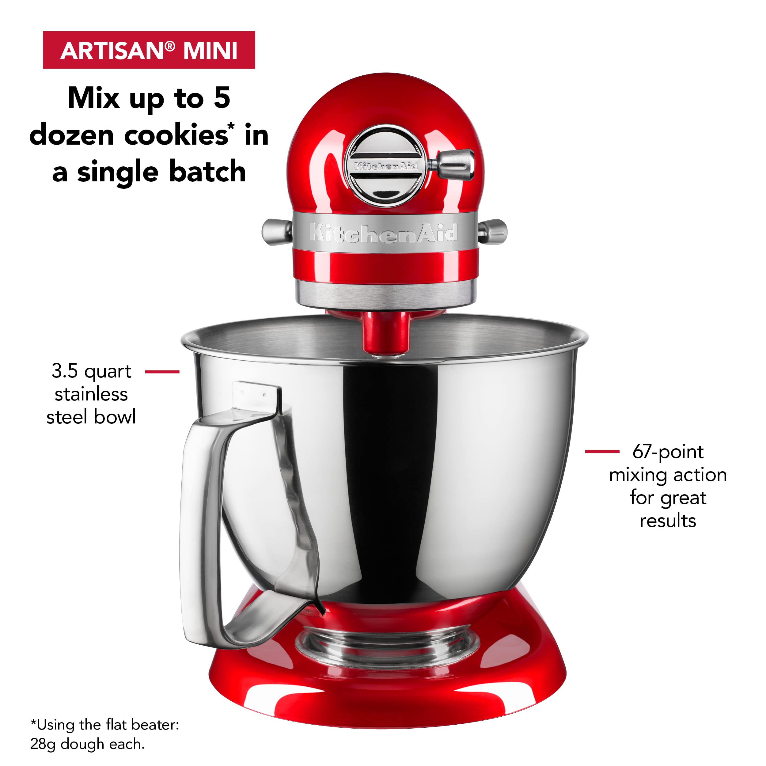 KitchenAid Artisan Mini con 10 velocidades para diversas recetas