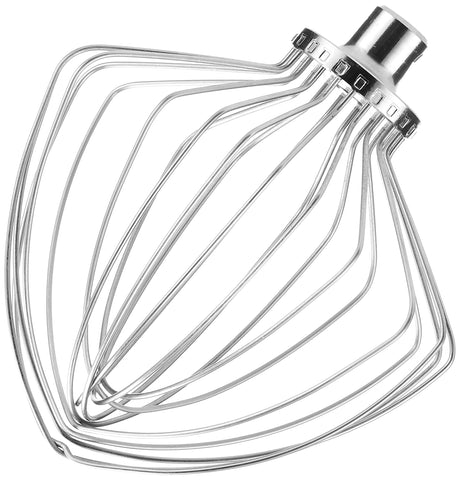 KitchenAid batidor de alambre comercial elíptico para mezclas uniformes y rápidas.