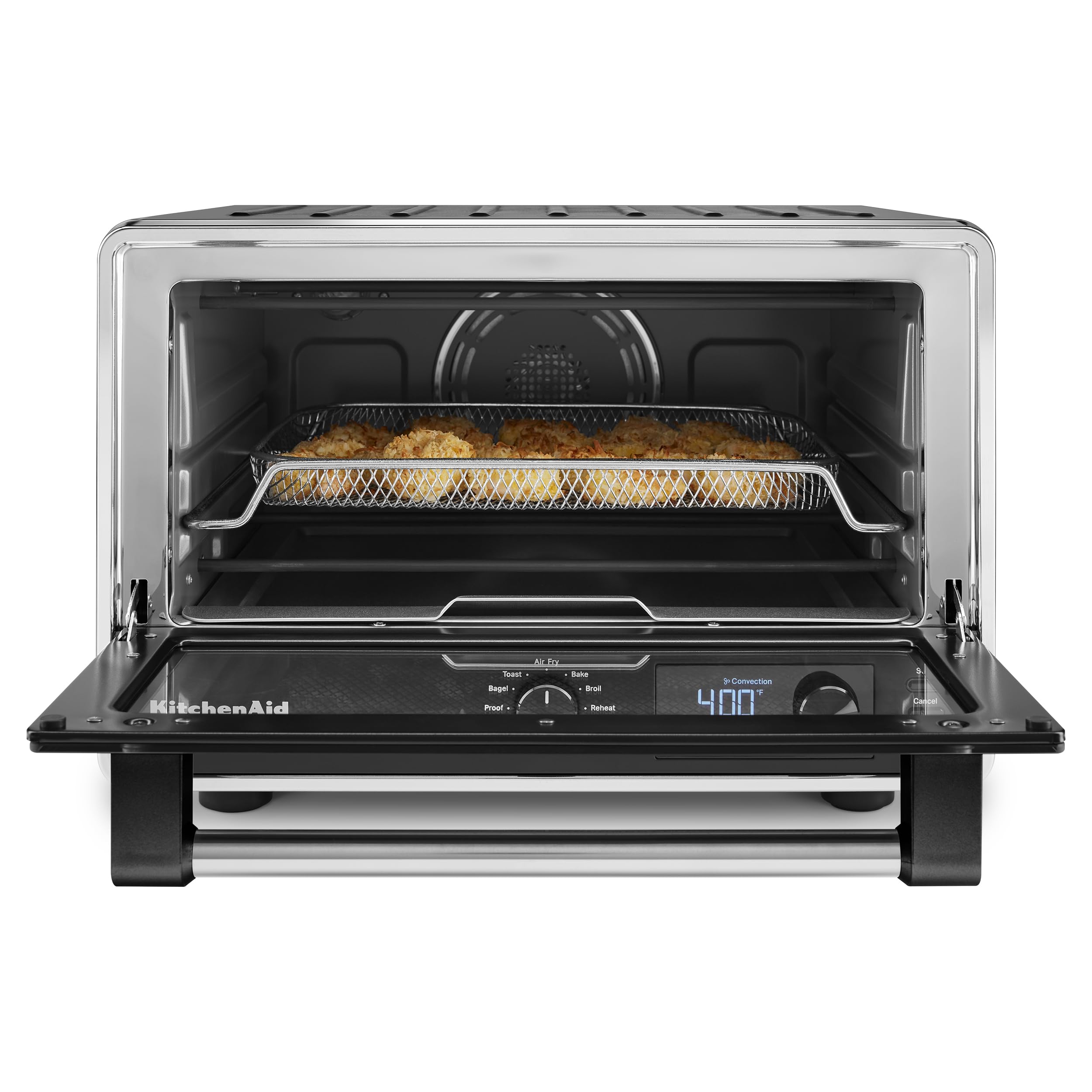 KitchenAid KCO124BM control panel; intuitive settings simplify cooking tasks.