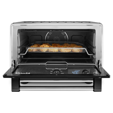 KitchenAid KCO124BM control panel; intuitive settings simplify cooking tasks.