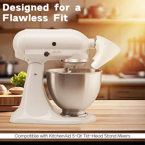 Embudo anti-salpicaduras para KitchenAid, mantiene la encimera limpia durante horneado.