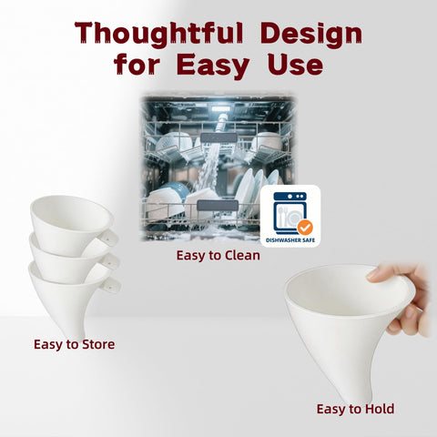 Base amplia del embudo KitchenAid, estable durante batidos sin interferir.
