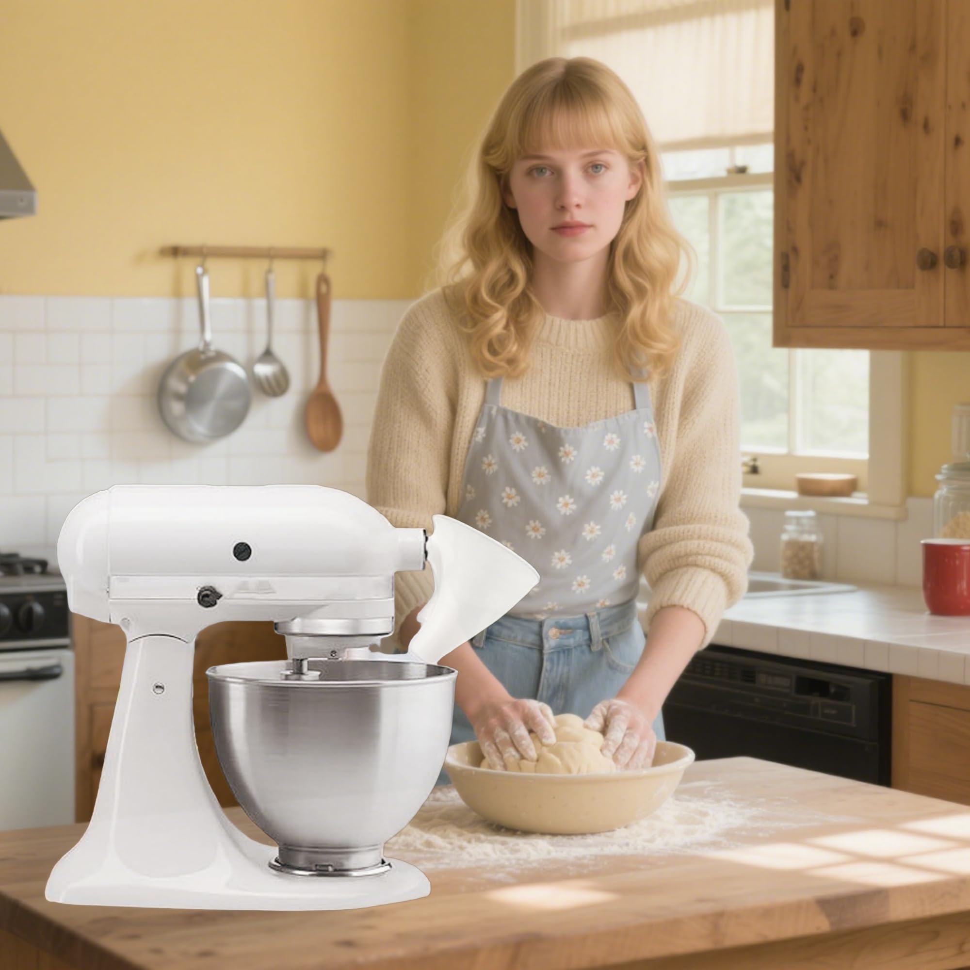 Embudo duradero para KitchenAid, pensado para años de horneado diario.