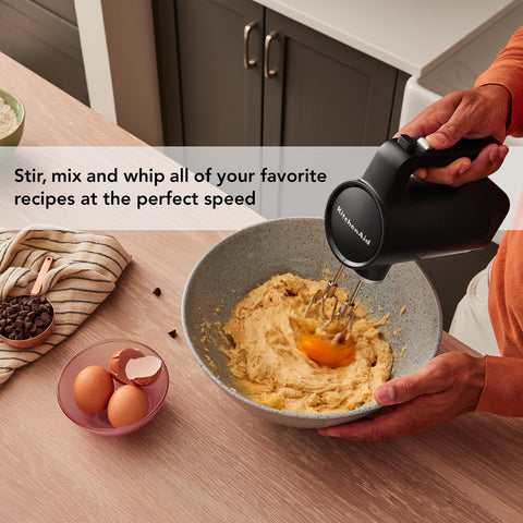 KitchenAid Go batidora de mano con arranque suave para evitar salpicaduras