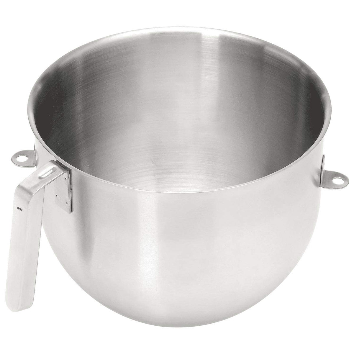 Kitchenaid KSMC8QBOWL con asa en J, fácil manejo para masas grandes.